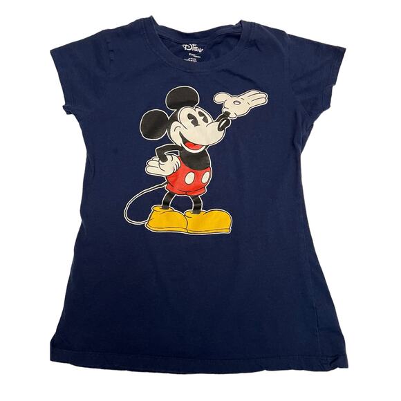 Disney Mickey Mouse Navy Blue Graphic T-Shirt - Size M - Picture 1 of 8
